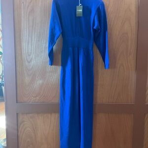 Vintage St. John Royal Blue Long Sleeve Jumpsuit